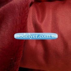 Ткань Мех исскуственный кролик (бордо)